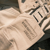 NEEDBY heritage×CAPTAINS HELM #HELM WHITE RELAX DENIM PANTS