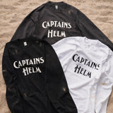 船长头盔 #褪色胶带标志长袖T恤